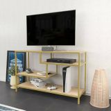 Porta TV oro e quercia 120x39x75h cm in legno - Ivette