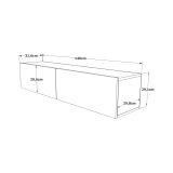 Porta TV quercia 140x31x29h cm 2 ante - Diaspro