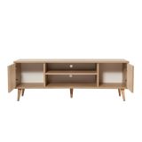 Porta TV quercia 140x40x50h cm 2 ante - Enrica