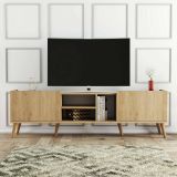 Porta TV quercia 180x34x52h cm 2 ante - Alberona
