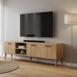 Porta TV quercia 180x35x53h cm 3 ante - Brugine