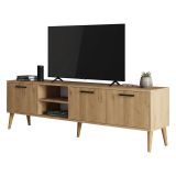 Porta TV quercia 180x35x53h cm 3 ante - Brugine