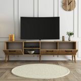 Porta TV quercia 180x35x53h cm 3 ante - Brugine