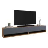 Porta TV quercia e antracite 180x31x29h cm 2 ante - Compasso