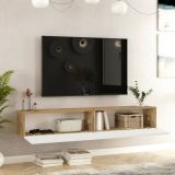 Porta TV quercia e bianco 180x31x29h cm 2 ante - Pavone