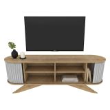 Porta TV quercia e bianco 180x43x60h cm in legno - Bailu