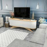 Porta TV quercia e bianco 180x43x60h cm in legno - Bailu