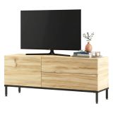 Porta TV quercia e nero 120x35x46h cm 3 ante - Zephir