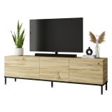 Porta TV quercia e nero 170x35x46h cm 2 ante e 1 cassetto - Ballao