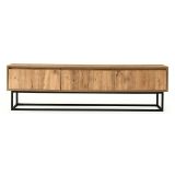 Porta TV quercia e nero 180x40x50h cm in legno - Ignazia