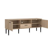 Porta TV rovere 147x39x56h cm 2 ante e 1 cassetto - elie