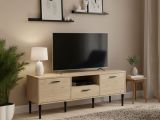 Porta TV rovere 147x39x56h cm 2 ante e 1 cassetto - elie