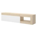 Porta TV rovere e bianco lucido 204x42x48h cm modulabile - Animeli