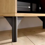 Porta TV rovere nodi e antracite 164x39x48h cm modulabile - Aras
