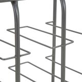 Portabottiglie Grigio Scuro con Maniglia Sfumatura Colore Struttura Scuro, 9 Bottiglie - Safed
