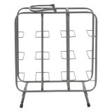 Portabottiglie Grigio Scuro con Maniglia Sfumatura Colore Struttura Scuro, 9 Bottiglie - Safed