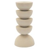 Portacandela Bianco Crema Sfumatura Colore Struttura Crema, - Faratite