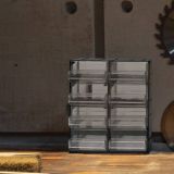 Portaoggetti nero con cassetti 19x23h cm - Atanasia