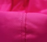 Pouf Acchille, Poltrona multiuso, Poltroncina sacco, Pouf poggiapiedi, Made in Italy, 80x80 h120 cm, Fucsia