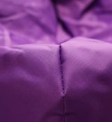 Pouf Acchille, Poltrona multiuso, Poltroncina sacco, Pouf poggiapiedi, Made in Italy, 80x80 h120 cm, Viola