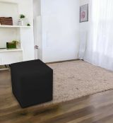 Pouf Acerbo, Poltrona multiuso, Poltroncina sacco, Pouf poggiapiedi, Made in Italy, 40x40 h42 cm, Nero
