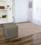 Pouf Acerbo, Poltrona multiuso, Poltroncina sacco, Pouf poggiapiedi, Made in Italy, 40x40 h42 cm, Tortora