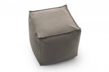 Pouf Annalaura, Pouf multifunzione, 100% Made in Italy, Poltroncina relax in tessuto imbottito, Cm 45x45h45, Tortora