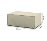 Pouf Antonella, Pouf da salotto, 100% Made in Italy, Poltroncina relax in tessuto imbottito, Cm 100x70h43, Beige