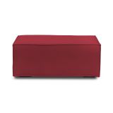 Pouf Antonella, Pouf da salotto, 100% Made in Italy, Poltroncina relax in tessuto imbottito, Cm 100x70h43, Rosso