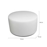 Pouf cilindrico bianco 79x79x42h cm - Anacapri