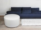 Pouf cilindrico bianco 79x79x42h cm - Anacapri
