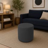 Pouf cilindrico grigio scuro 40x40x42h cm - Lisboa