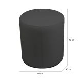 Pouf cilindrico grigio scuro 40x40x42h cm - Lisboa