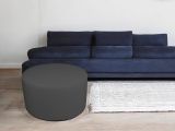 Pouf cilindrico grigio scuro 79x79x42h cm - Anacapri