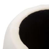 Pouf Contenitore Bianco Crema oro Forma Rotondo Colore Struttura oro 43x43x43h cm, Materiale Struttura in Tessuto - Trevel