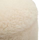 Pouf Contenitore Bianco Crema set da 2 Forma Rotondo 40x40x47h cm, Materiale Struttura in Tessuto - Luder