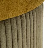 Pouf Contenitore Marrone Terracotta Marrone set da 2 Forma Rotondo 42x42x44h cm, Colore Struttura Marrone - Outjo