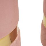 Pouf Contenitore Rosa oro set da 2 Forma Rotondo 37x37x42h cm, Colore Struttura oro - Maun