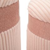 Pouf Contenitore Rosa set da 3 Forma Rotondo 41x41x50h cm, Materiale Struttura in Legno Nobilitato - Ghanzi
