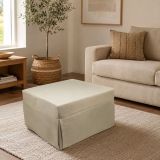 Pouf cubico beige 78x78x45h cm - letto Arno