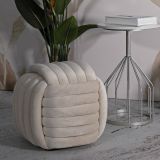 Pouf cubico crema 45x45x45h cm - Bozzente
