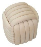 Pouf cubico crema 45x45x45h cm - Bozzente