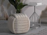 Pouf cubico crema 45x45x45h cm - Bozzente