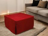 Pouf cubico rosso 78x78x45h cm - letto Arno