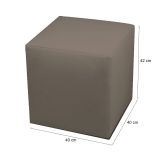Pouf cubico tortora 40x40x42h cm - Accumoli
