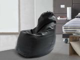 Pouf ergonomico sacco nero peòòe 70x70x110h cm - Asino