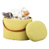 Pouf Giallo Materiale Struttura in Tessuto 42x36x30h cm, - Marmi