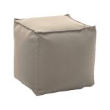 Pouf imbottito beige 45x45x45h cm - Aron
