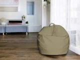 Pouf imbottito beige 65x65x50h cm - Ascia