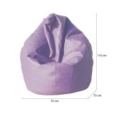 Pouf imbottito lilla 70x70x110h cm - Azelia